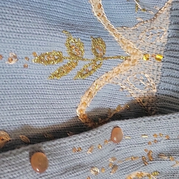 Storybook Knits Blue Embroidery Sweater - Picture 5 of 12